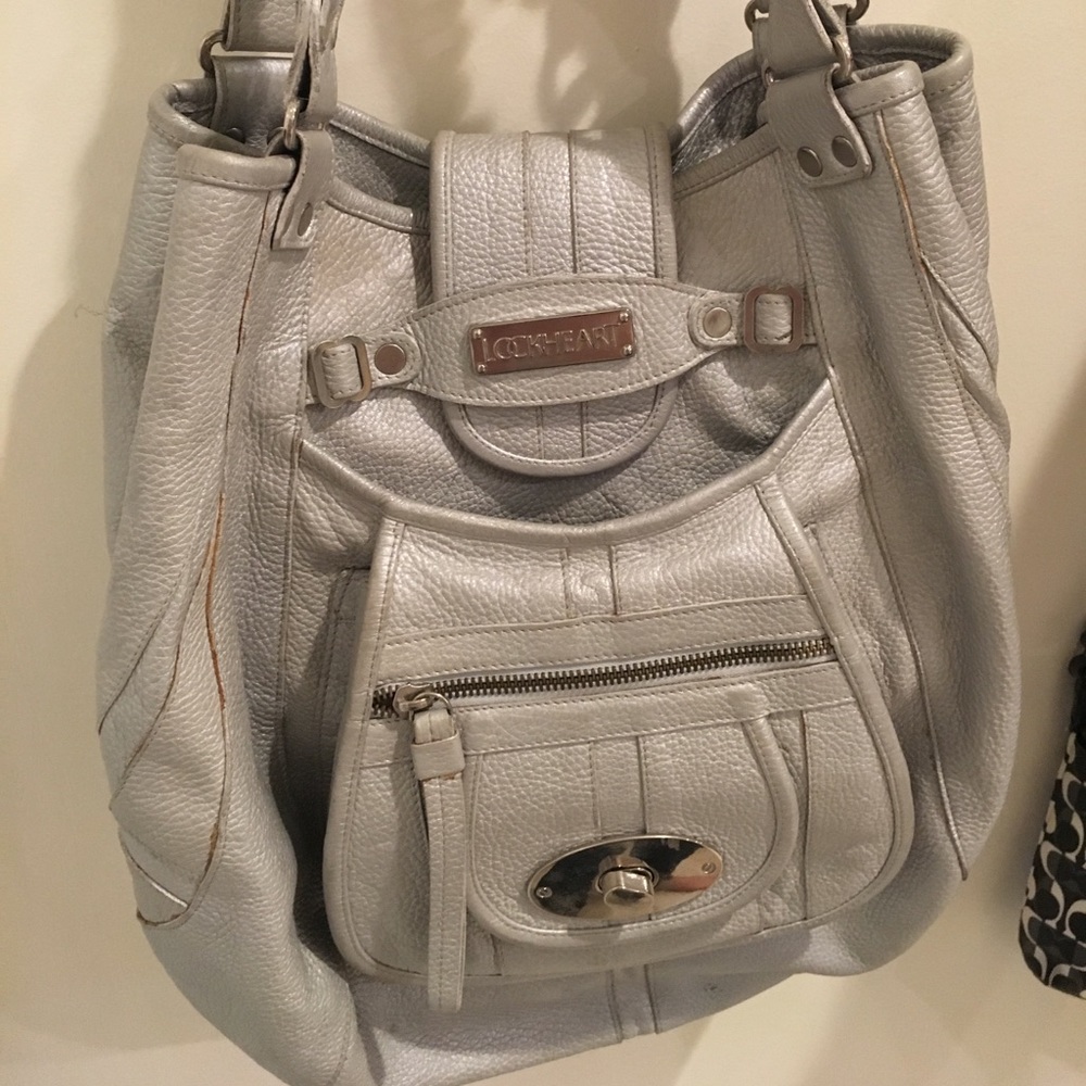 Lockheart silver leather bag